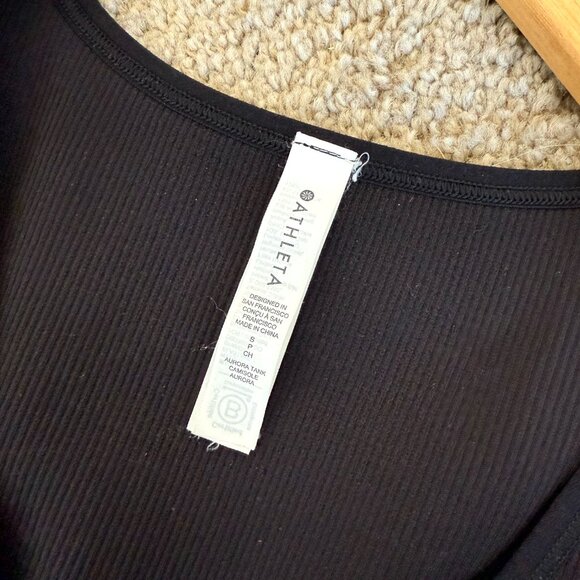 Black Athleta Fitted Tank Top - Picture 3 of 4